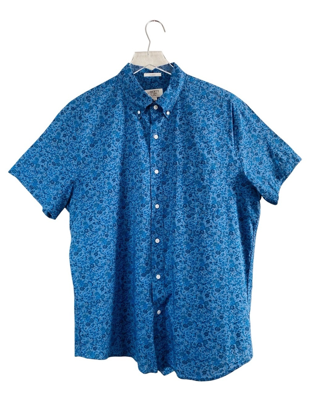 J.Crew Liberty Blue Floral Emma Button Up Classic Shirt Size L